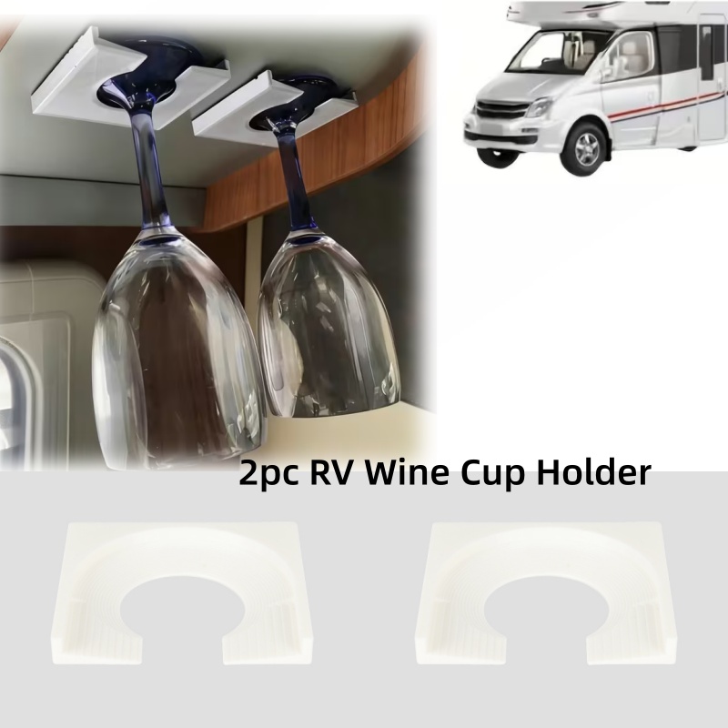 Wine & Beer Guayaquil - 2-teiliger Weinbecherhalter für Wohnmobile mit selbstklebendem
