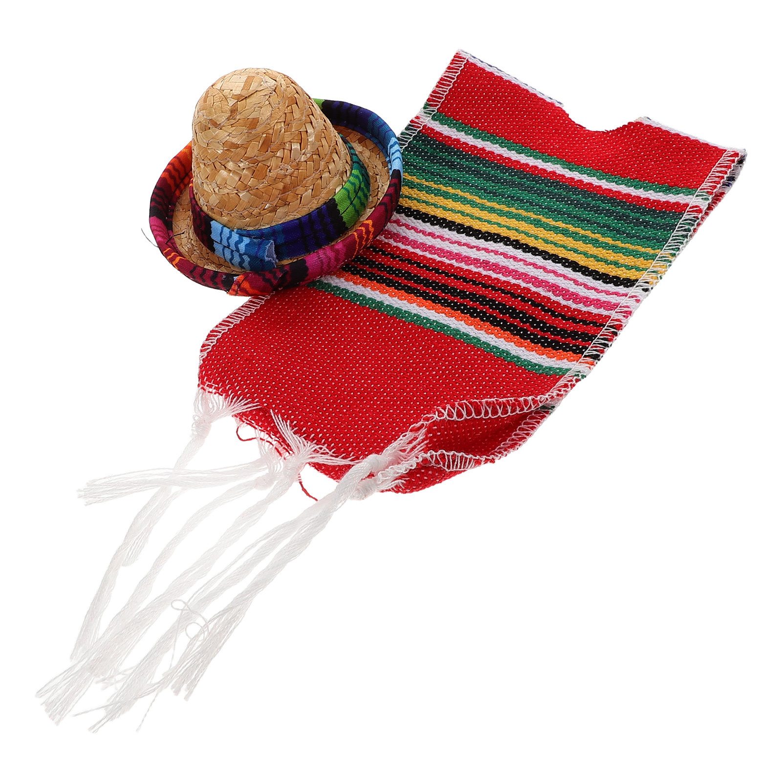 Wine Beer Hat - 1 Set mexikanische Partyflaschen-Dekorationsset, Mini-Hut, gestreifter